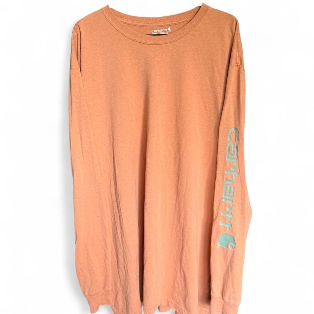 Carhartt Loose Fit Men's Orange Shirt XXL Tall - Picture 1 of 5
